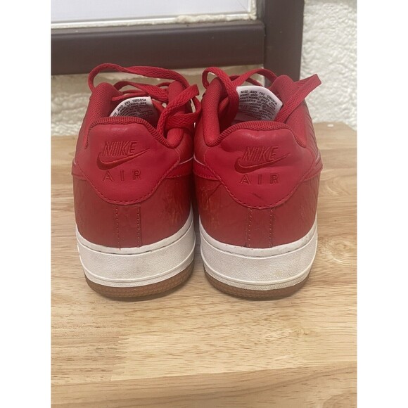 Nike Air Force 1 Low University Red Gum White Youth Boy's 7 Model # 596728-611 - Picture 5 of 15